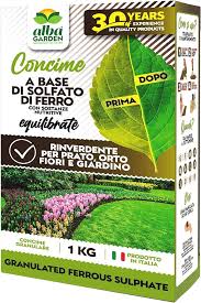 Albagarden Solfato di Ferro Granulare è un concime e fertilizzante specifico per migliorare la salute delle piante. Contiene ferro