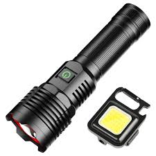 La torcia LED professionale ASORT offre una portata estrema di 3 km
