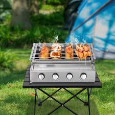Barbecue a gas con 4 fuochi