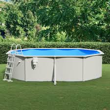 La piscina fuori terra Tidyard è realizzata in acciaio e PVC di alta qualità