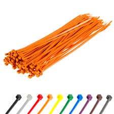Gocableties offre fascette di plastica arancione di dimensioni 300 mm x 4