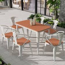Set di mobili da esterno in legno-plastica