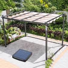 La pergola da esterno "aweiyouxiang" è progettata per offrire comfort e protezione. Realizzata in alluminio