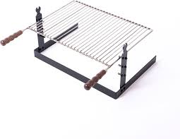 Griglia per barbecue e camino in acciaio inox 18/10