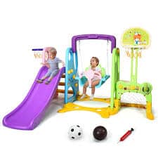 Il parco giochi COSTWAY 6 in 1 è un'ottima soluzione per il divertimento all'aperto dei bambini. Include diverse attrezzature come un'altalena